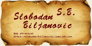 Slobodan Biljanović vizit kartica
